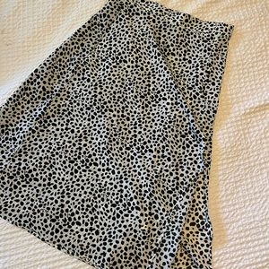 Black and white animal print skirt